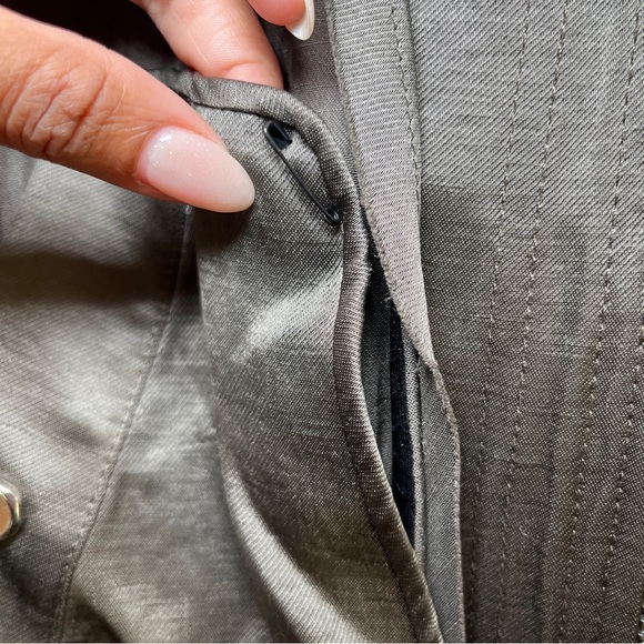 Alexander Wang Size 2 Full Zip Hooded Oversized Dress Green - Picture 16 of 16